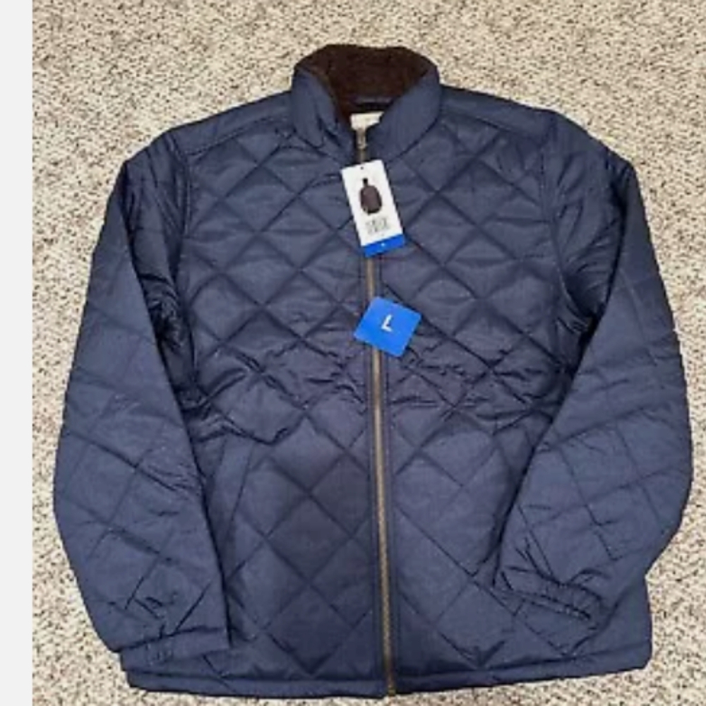 Weather proof vintage men's fleece lined puffer jacket